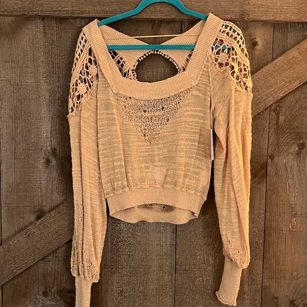 Free People Light Orange Top